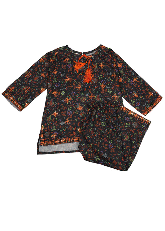 Embroidered Kameez With Trouser