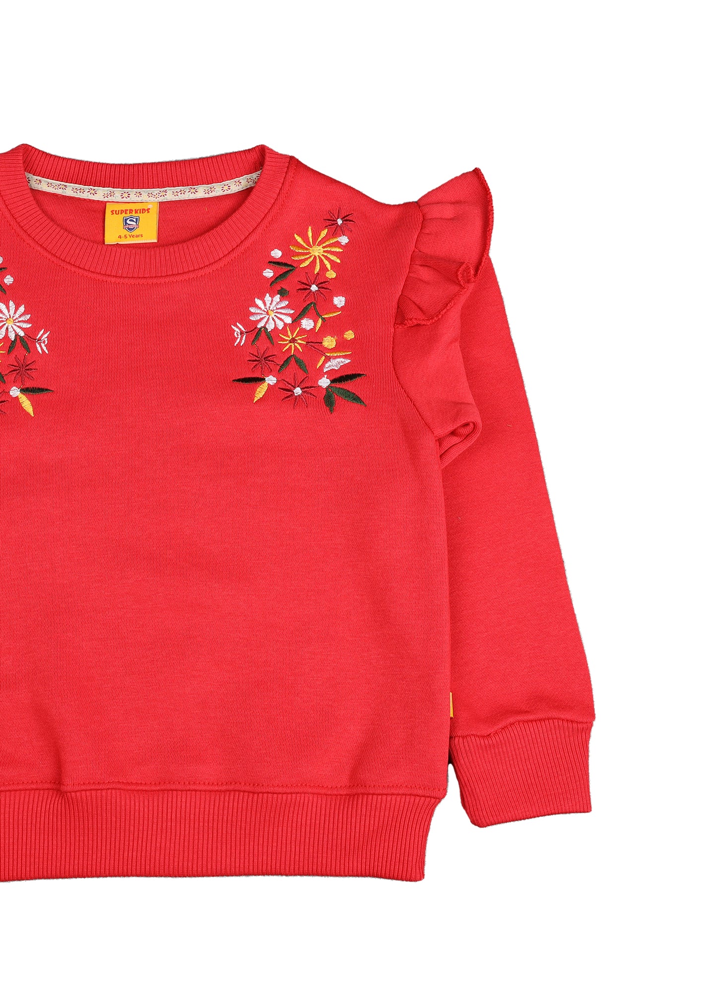 Red Embroidered SweatShirt