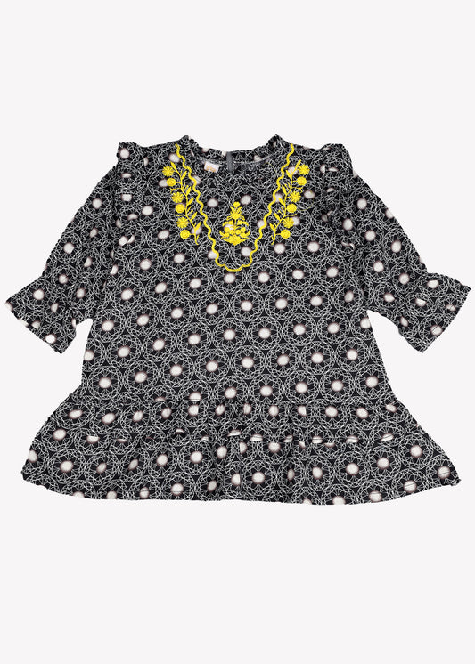 Black Printed Top