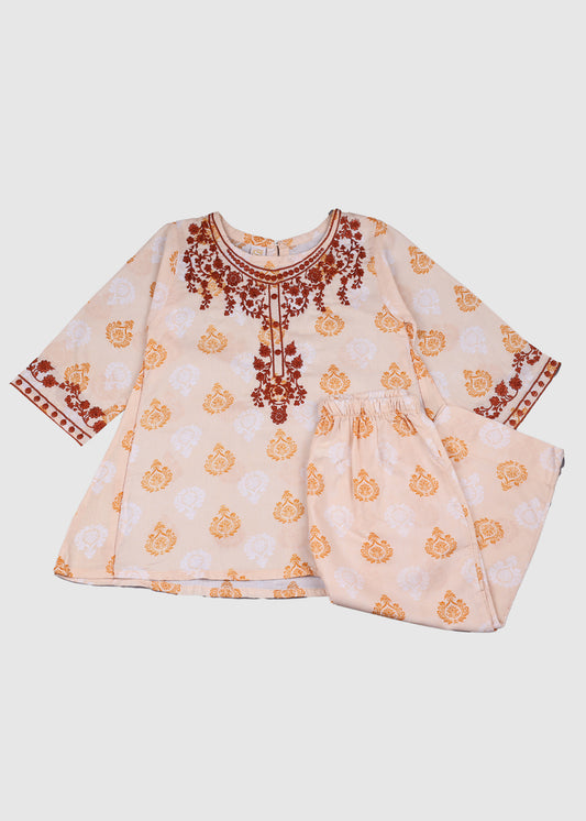 Embroidered Frock & Trouser