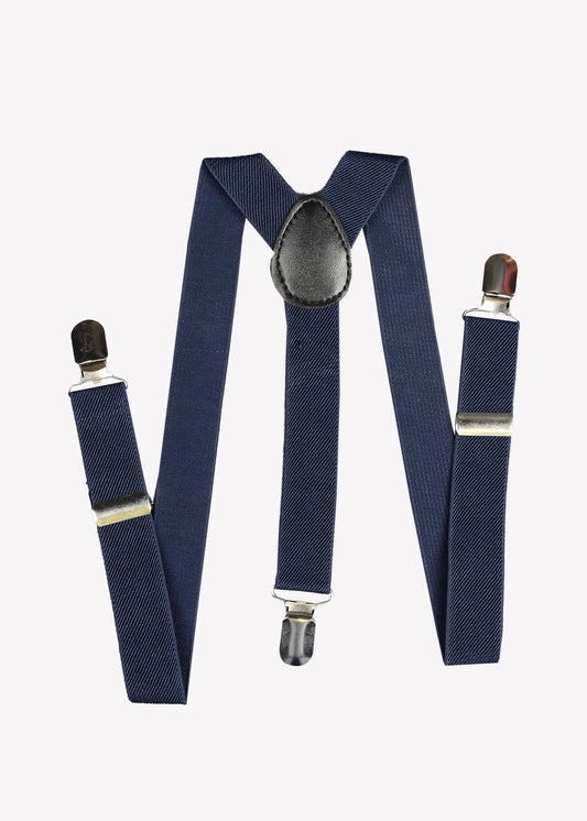 Boys Adjustable Navy Suspenders