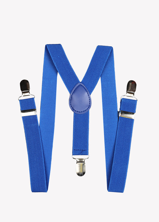 Boys Adjustable Blue Suspenders