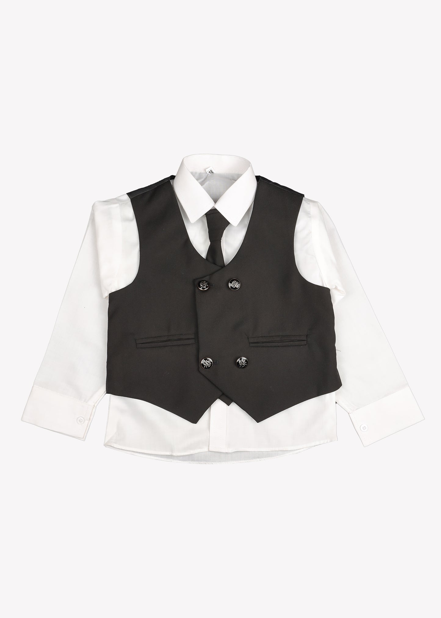 Boy's Coat Pant 5pcs- Charcoal