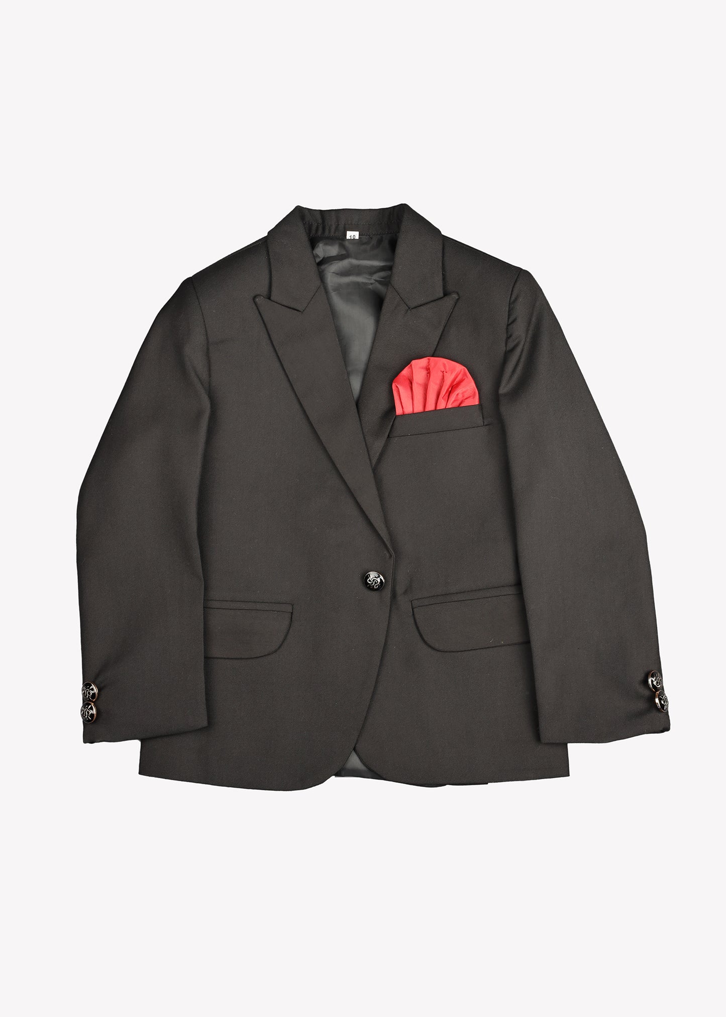 Boy's Coat Pant 5pcs- Charcoal