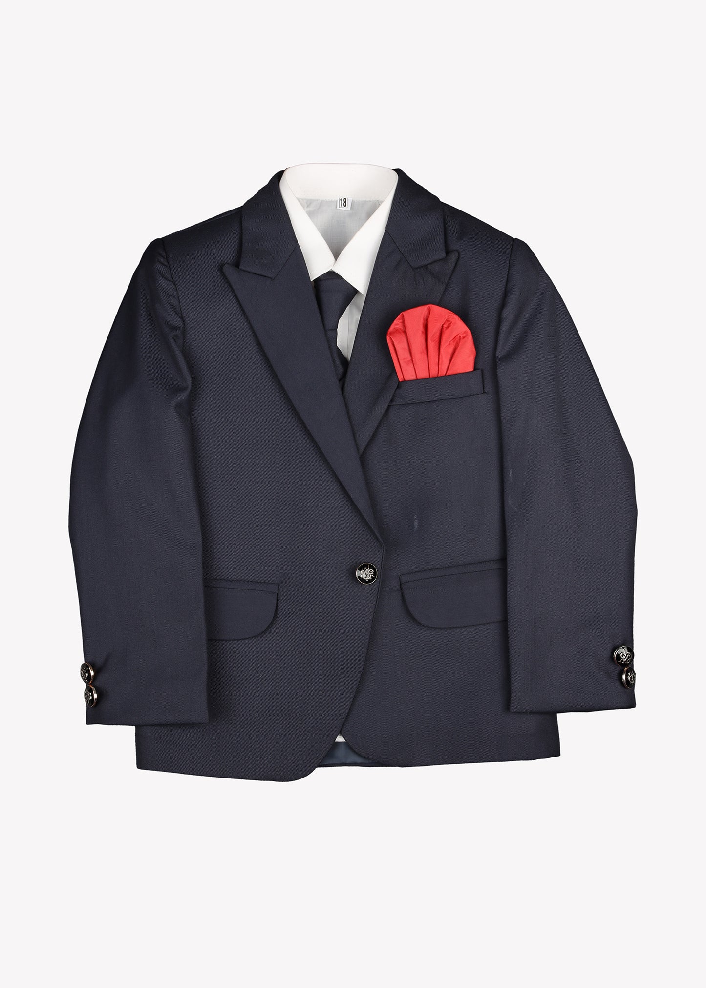 Boy's Coat Pant 5pcs- Navy Blue