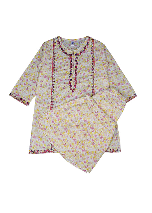 Embroidered Kameez With Gharara