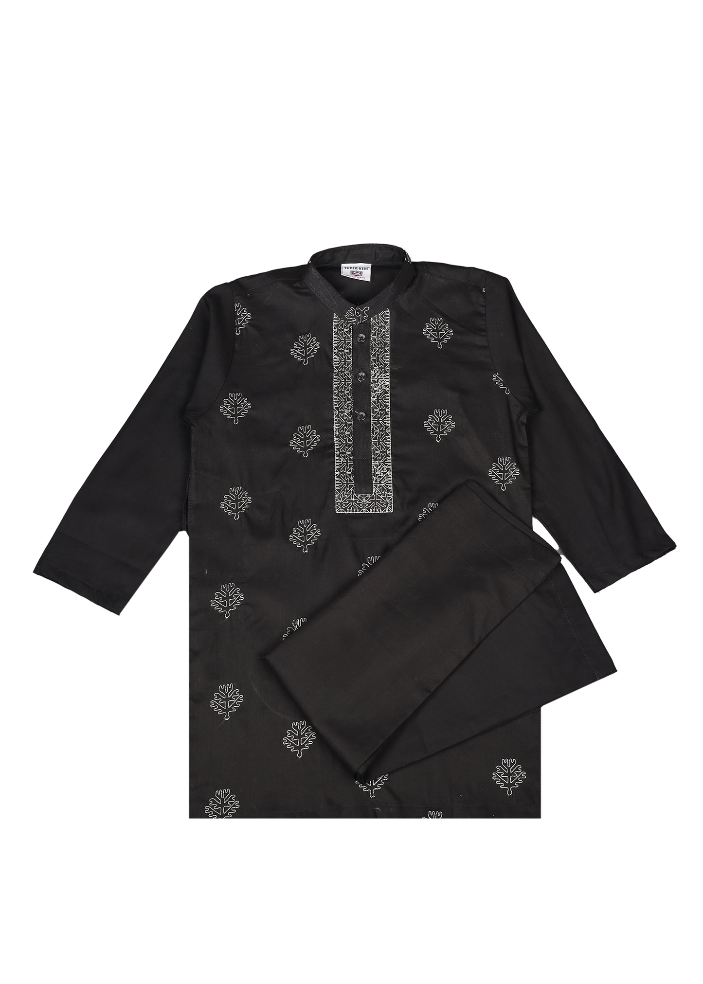Boy's All Over Embroidered Kurta Trouser