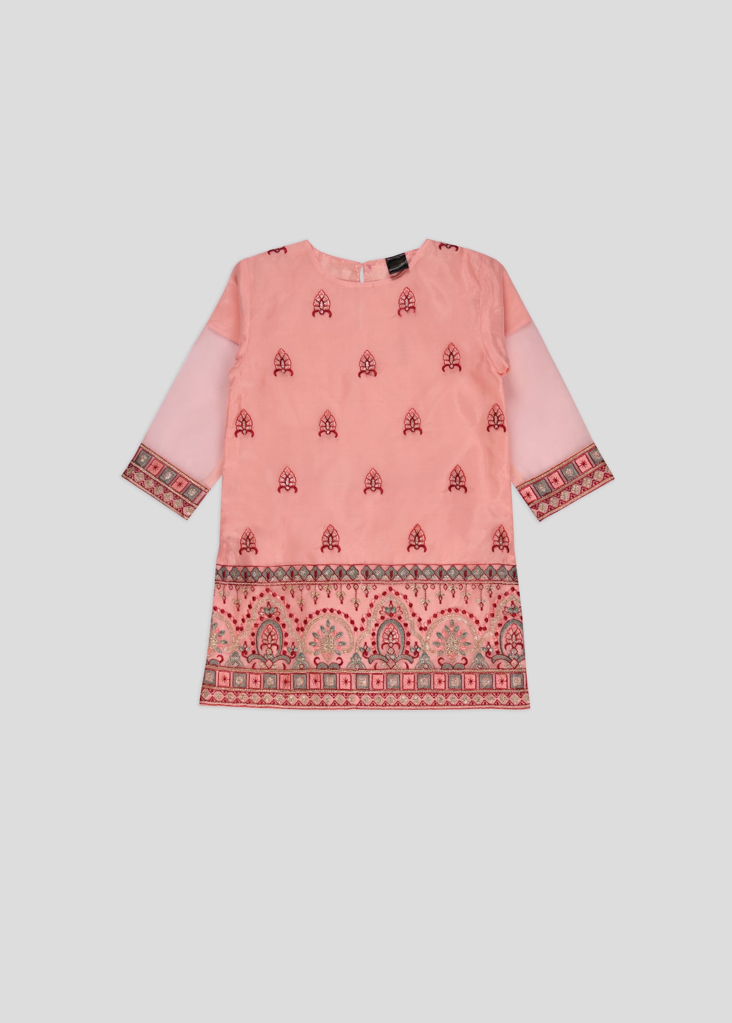 Embellished Kameez Gharara & Dupatta