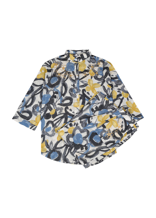 Embroidered Top With Trouser