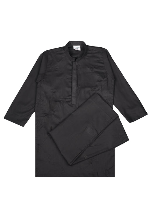 Boy's All Over Embroidered Kurta Trouser
