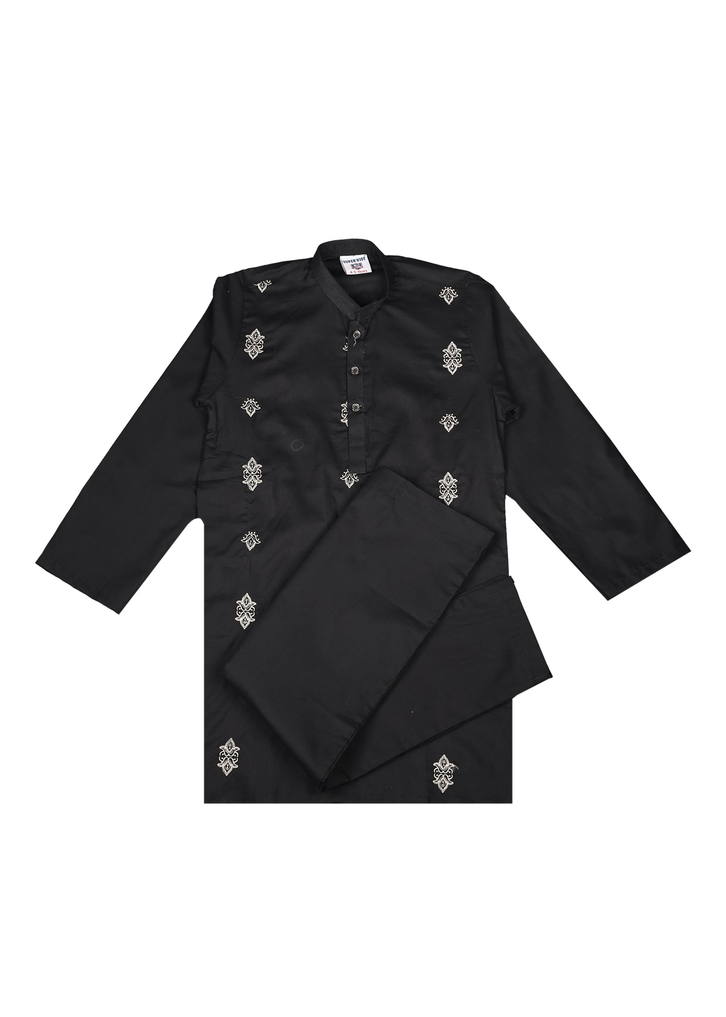Boy's All Over Embroidered Kurta Trouser