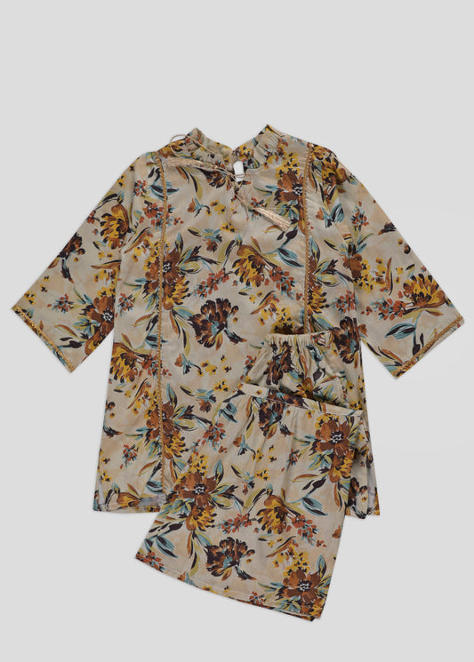 Printed Kameez & Gharara