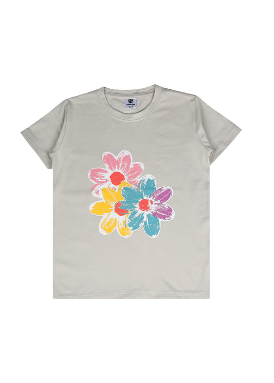 Floral Printed Grapic T-Shirt