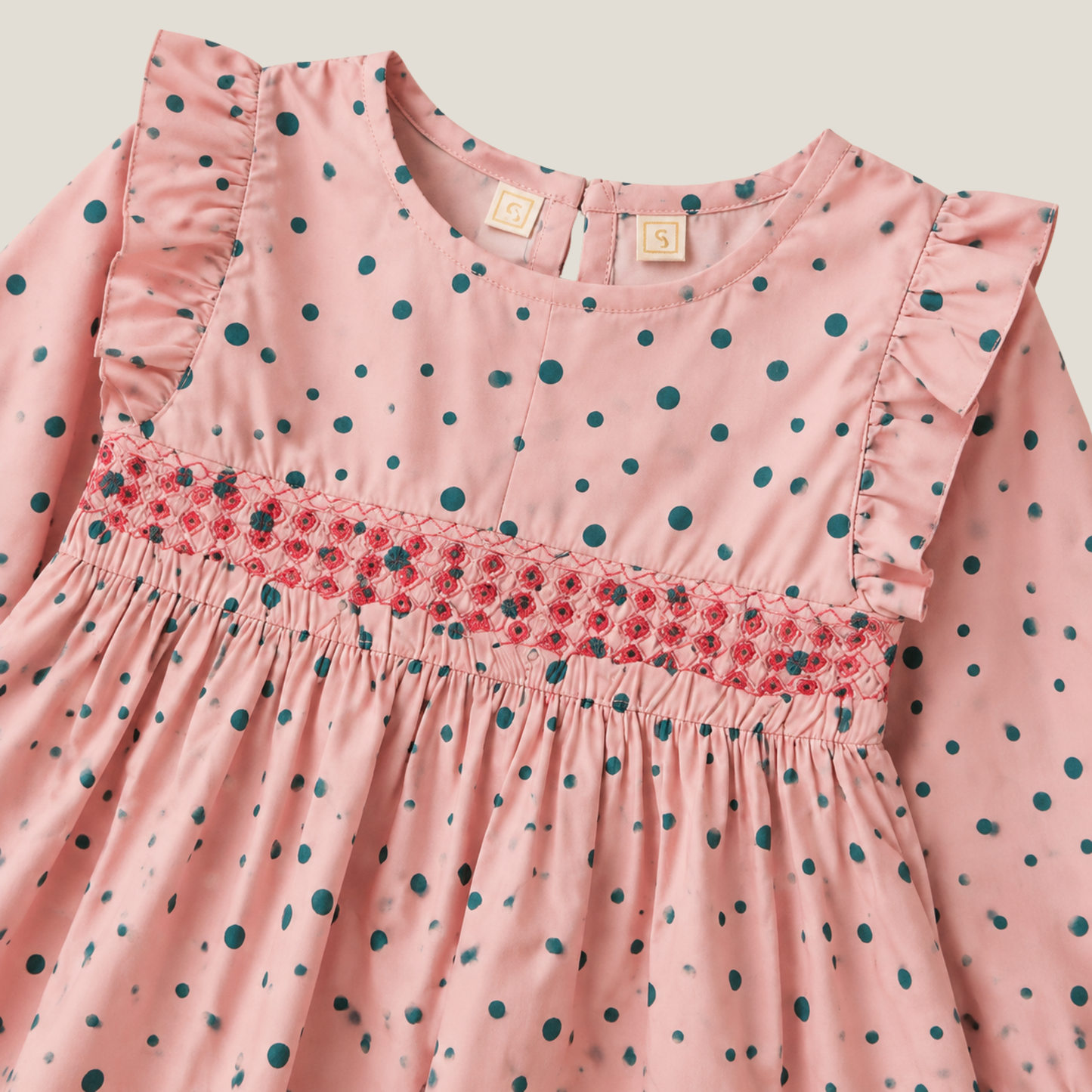 Blush Polka Long Frock