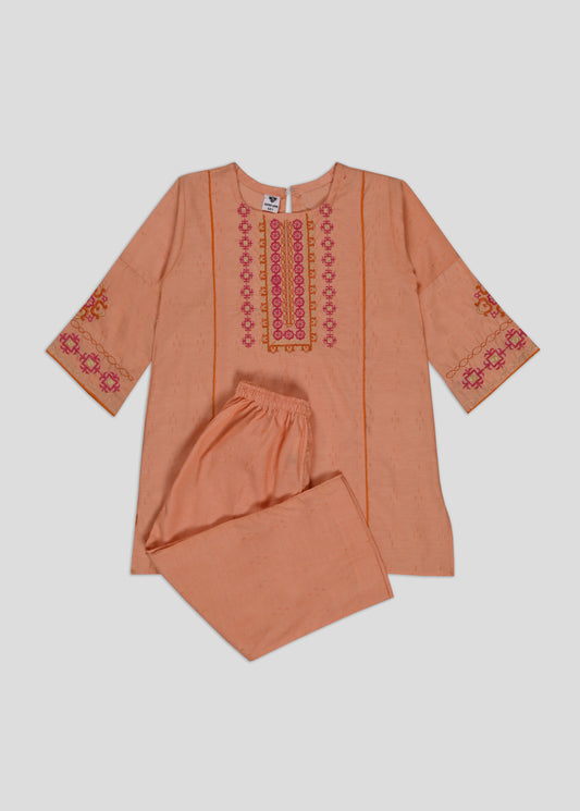 Embroidered Kurti With Shalwar