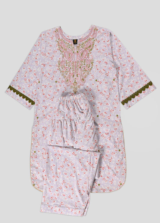 Ladies 2PC Embroidered Lawn Dress