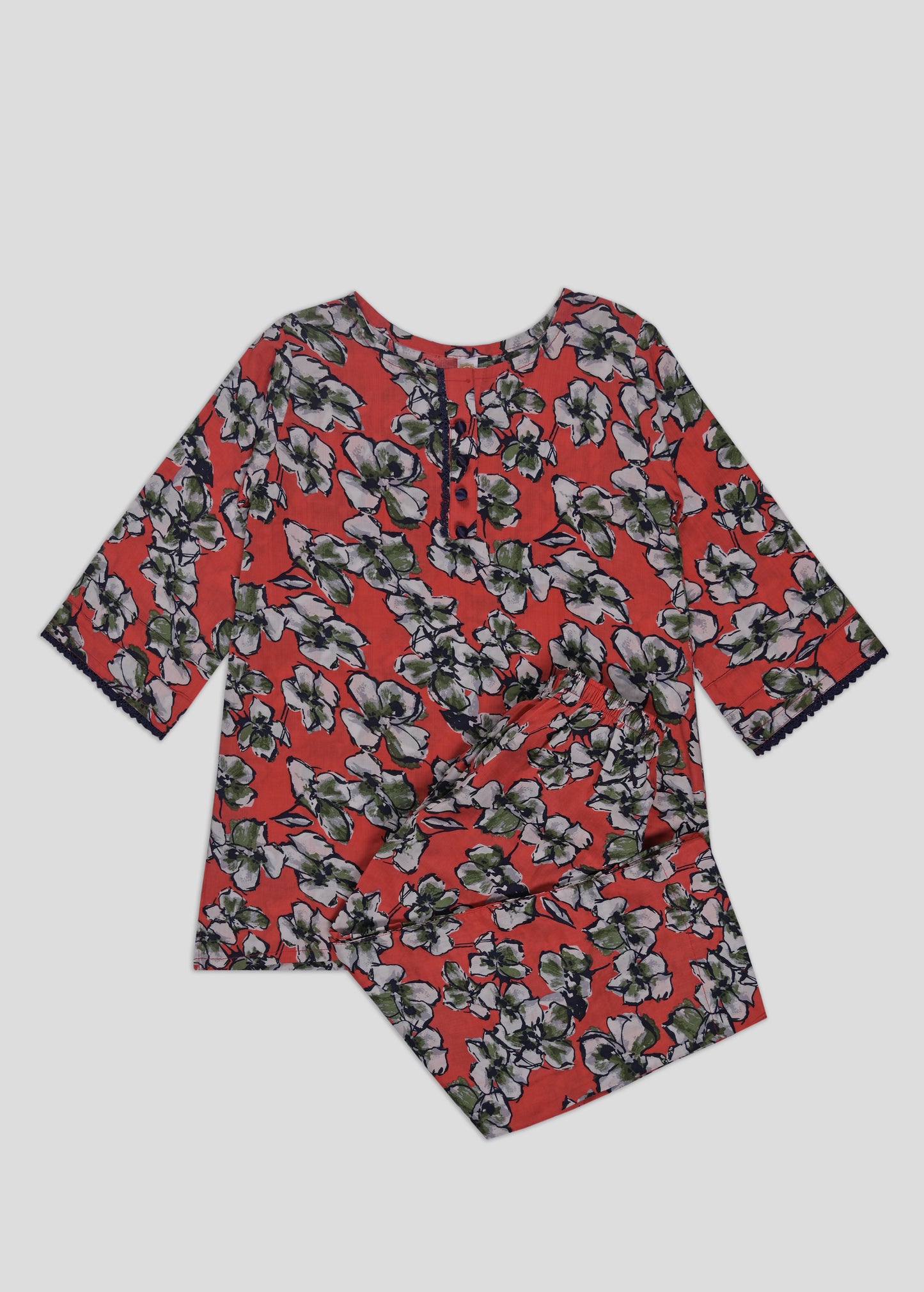 Printed Kameez With Trouser