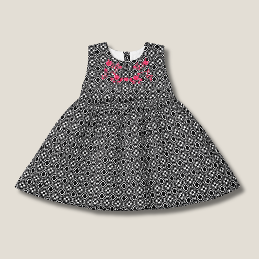 Midnight Bloom Casual Frock