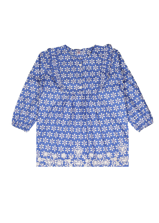 Blue Printed Top