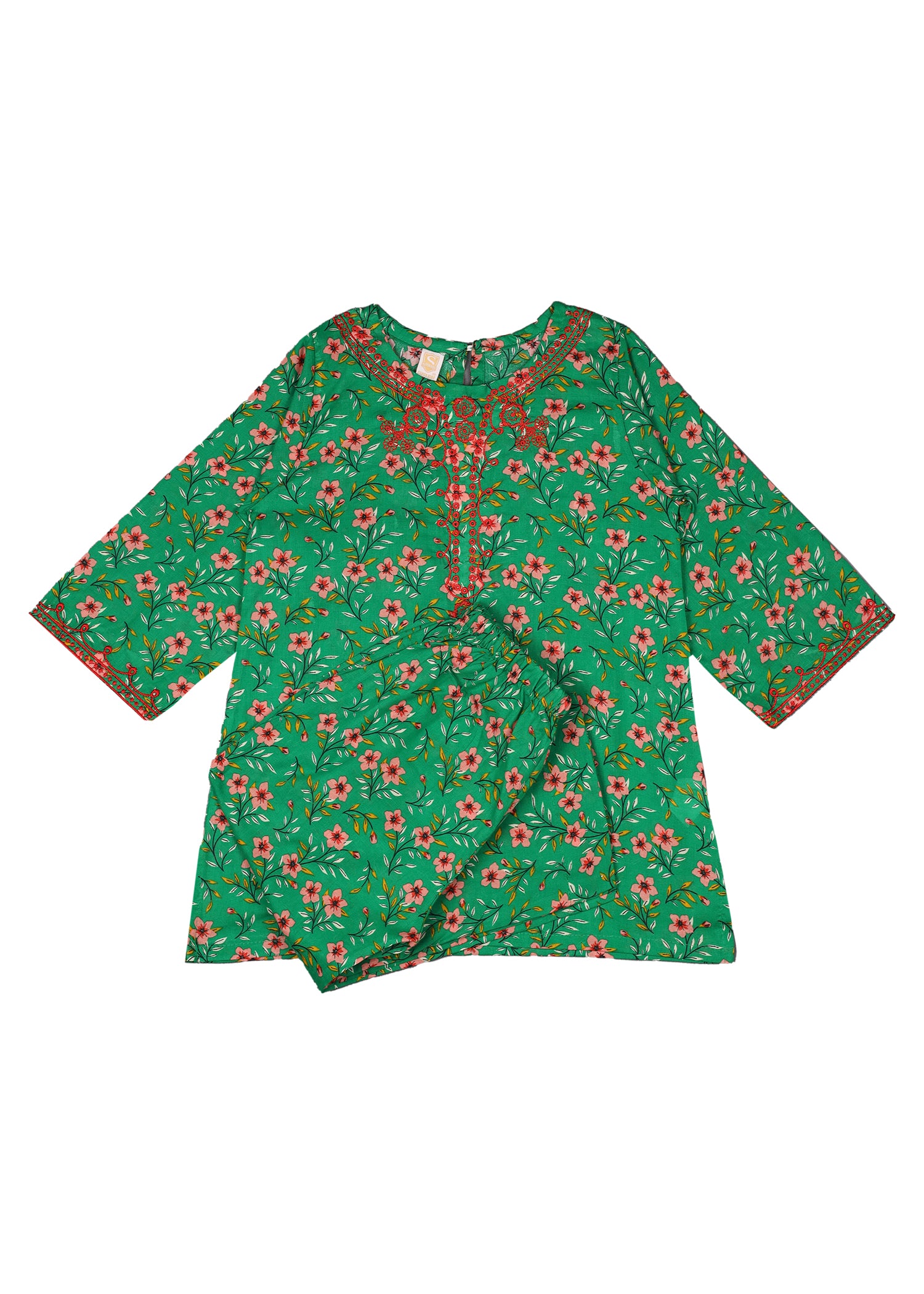 Embroidered Kameez With Trouser