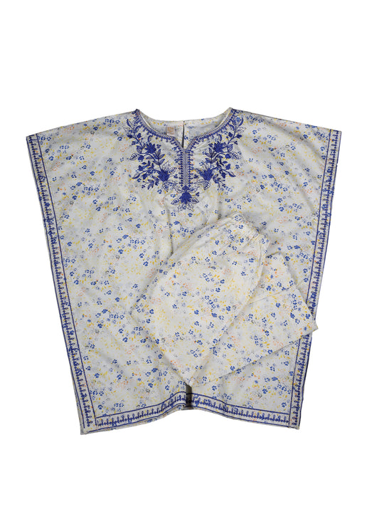 Embroidered Kaftan With Trouser