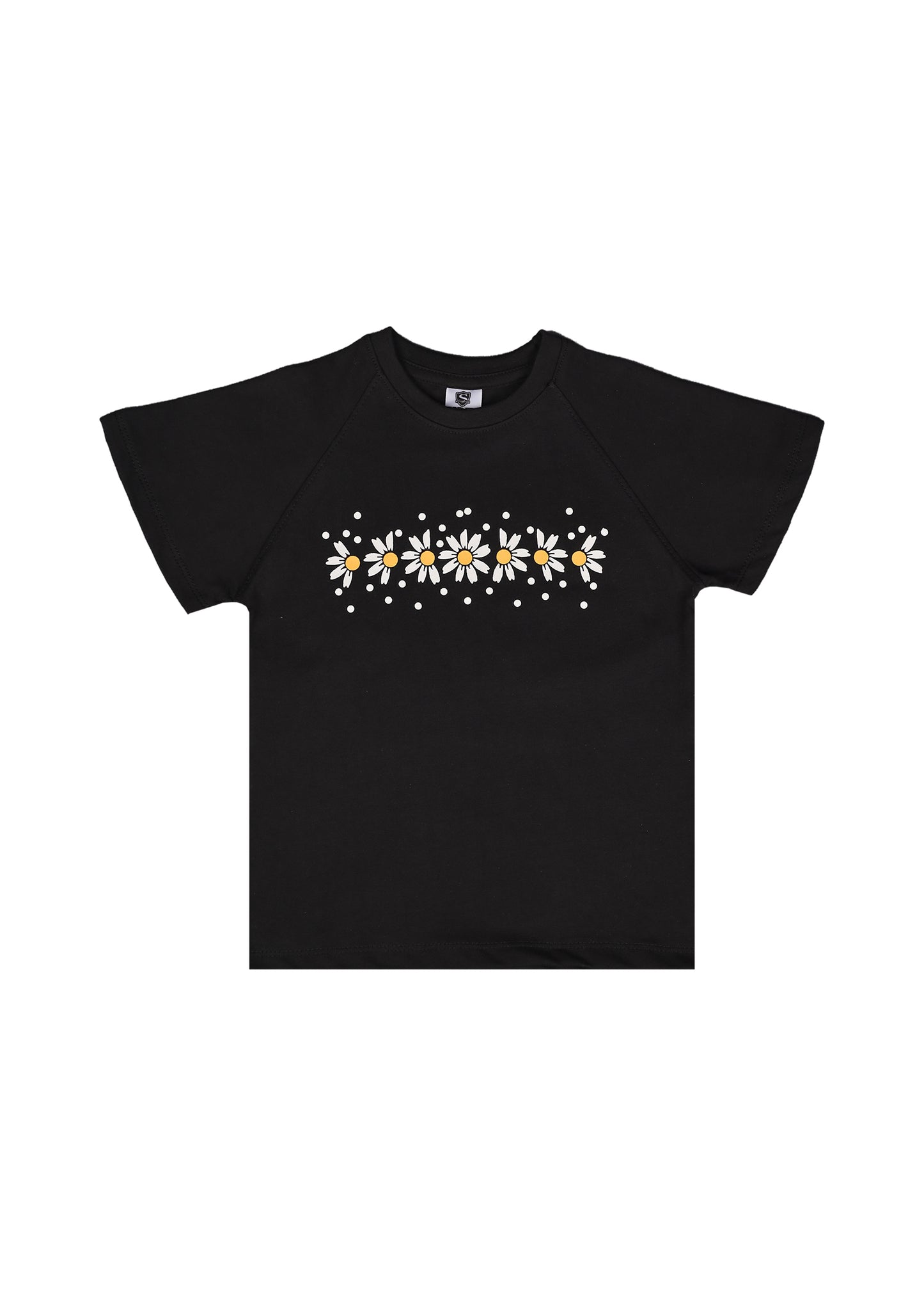 Flower Grapic Black T-Shirt
