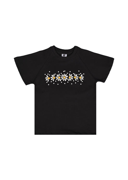 Flower Grapic Black T-Shirt