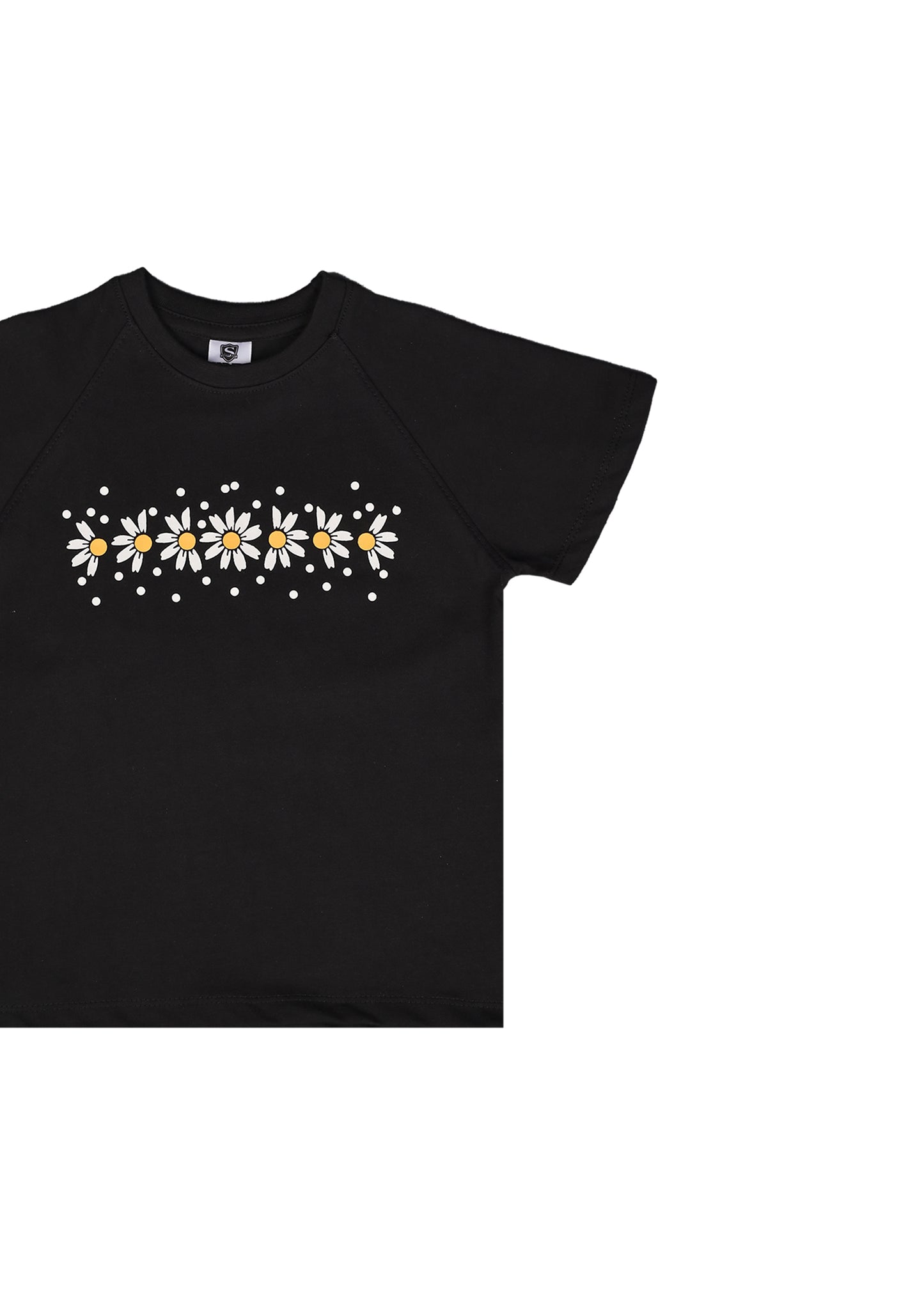 Flower Grapic Black T-Shirt