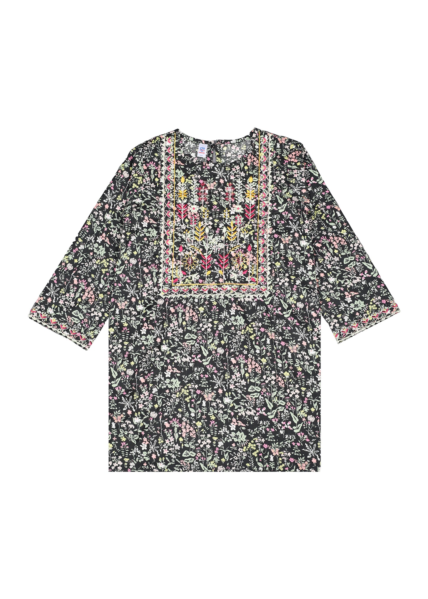 Printed Embroidered Kameez With Loose Bottom