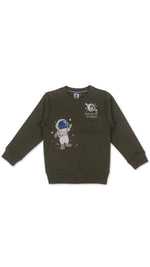 Load image into Gallery viewer, Universe Olive Green Sweatshirt
