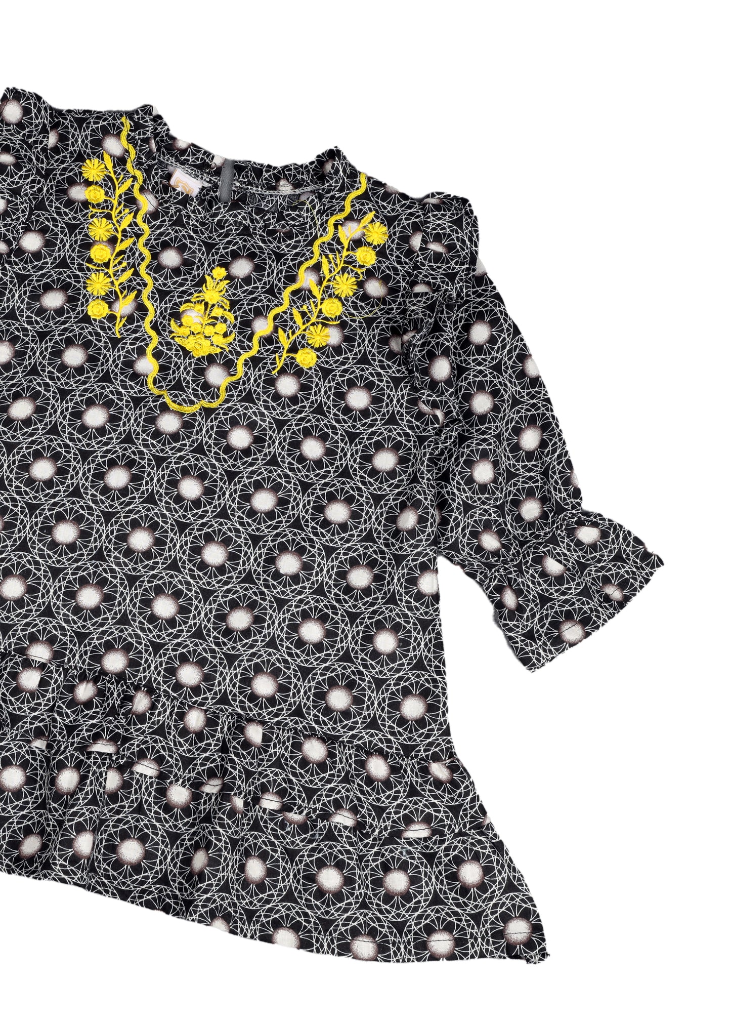Black Printed Top