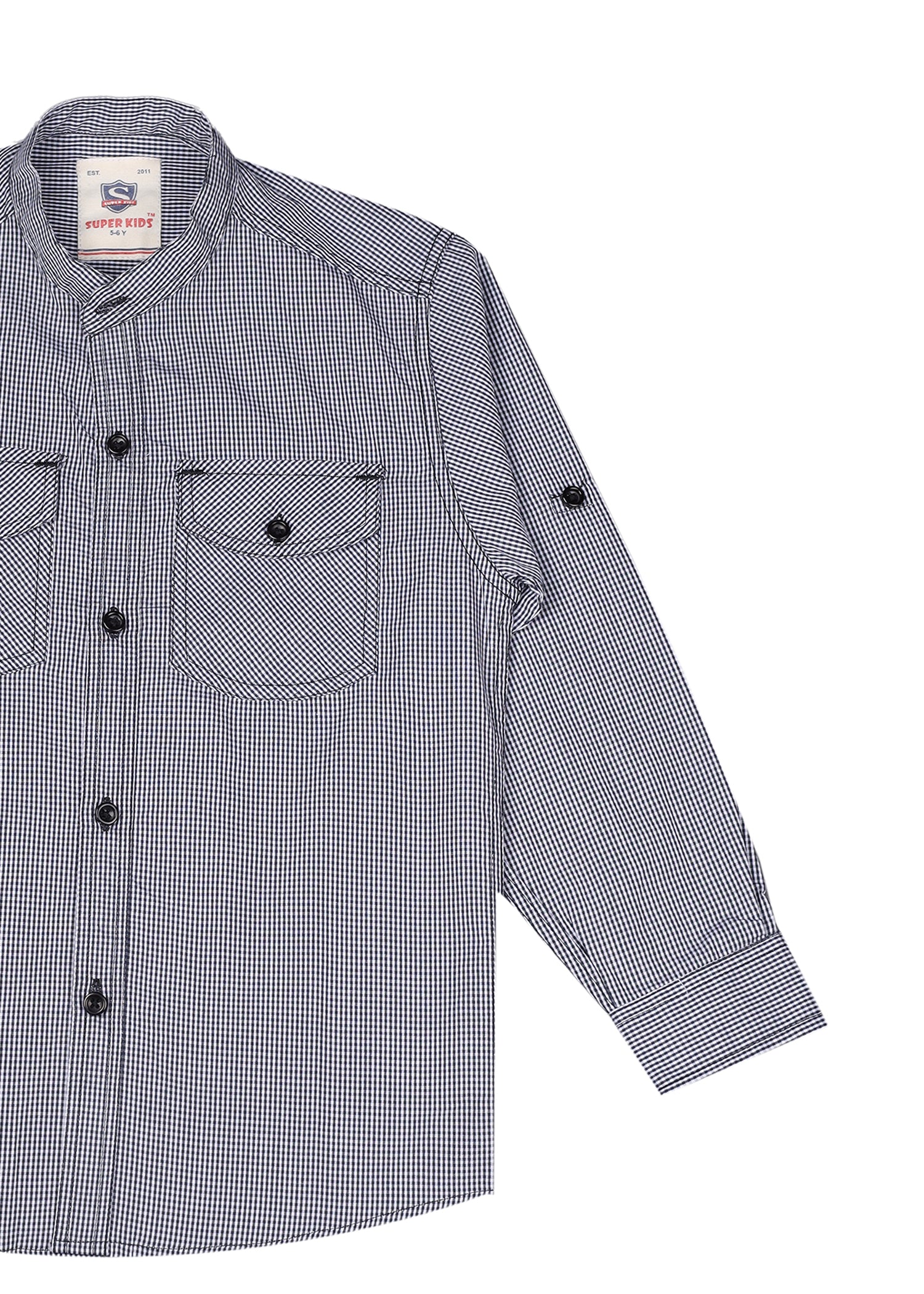 Checked Double Pocket Casual Shirt