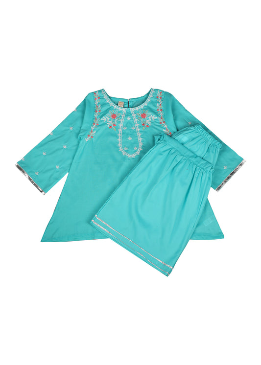Embroidered Frock With Gharara