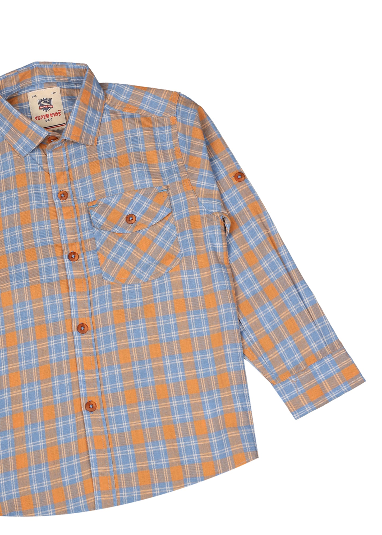 Checked Buttom Down Casual Shirt
