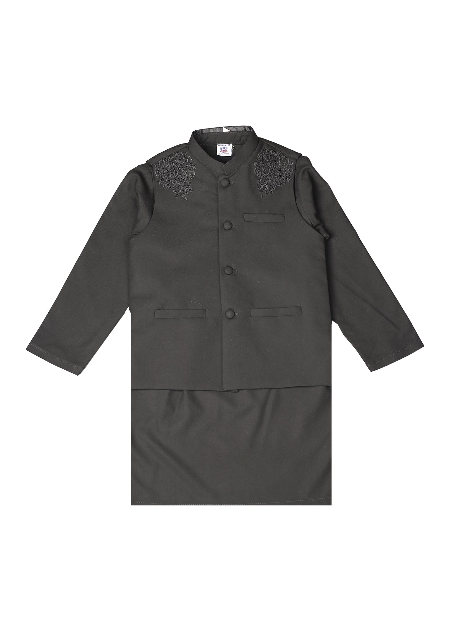 Boy's Embroidered Shalwarsuit&Waistcoat