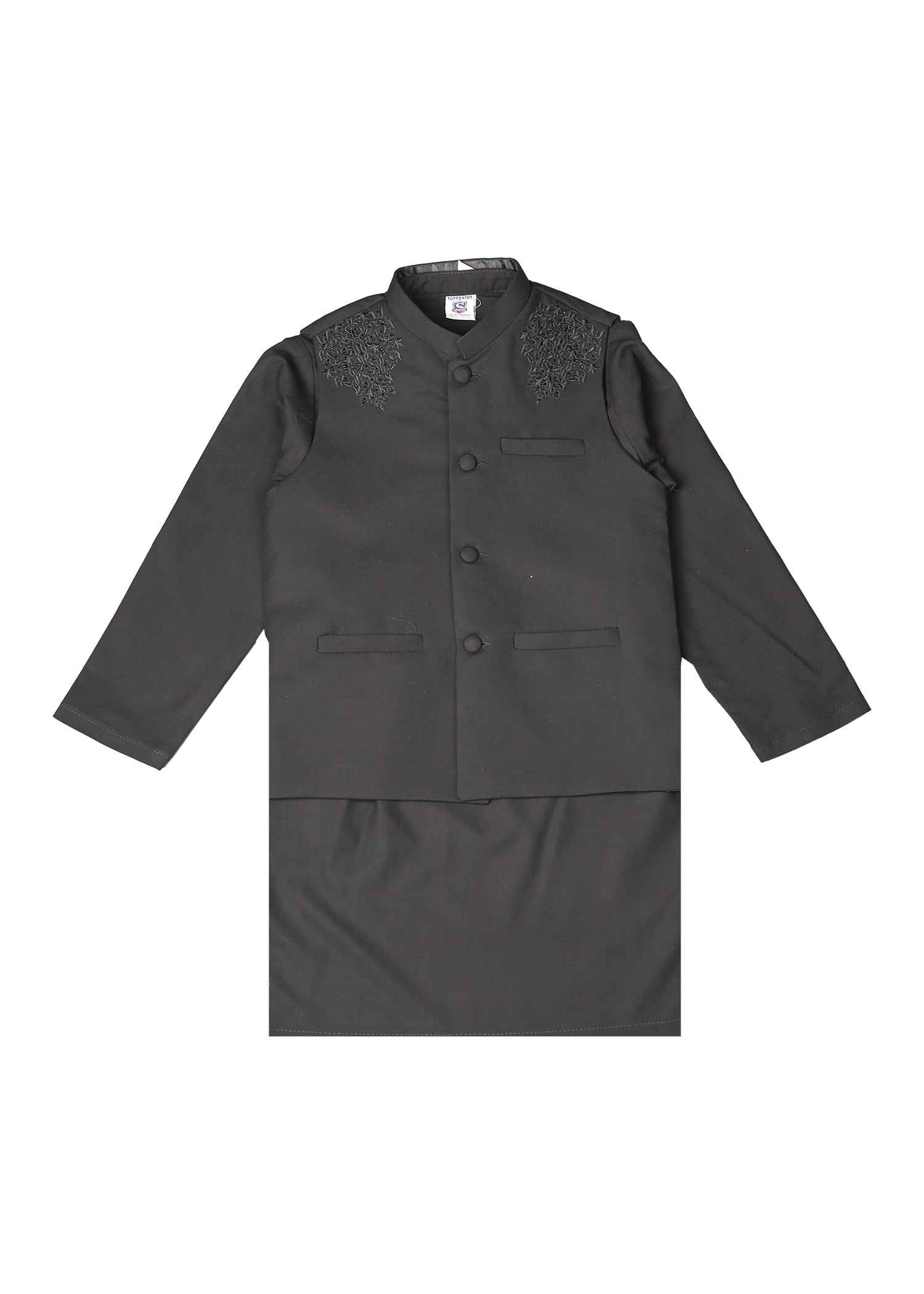 Boy's Embroidered Shalwarsuit&Waistcoat