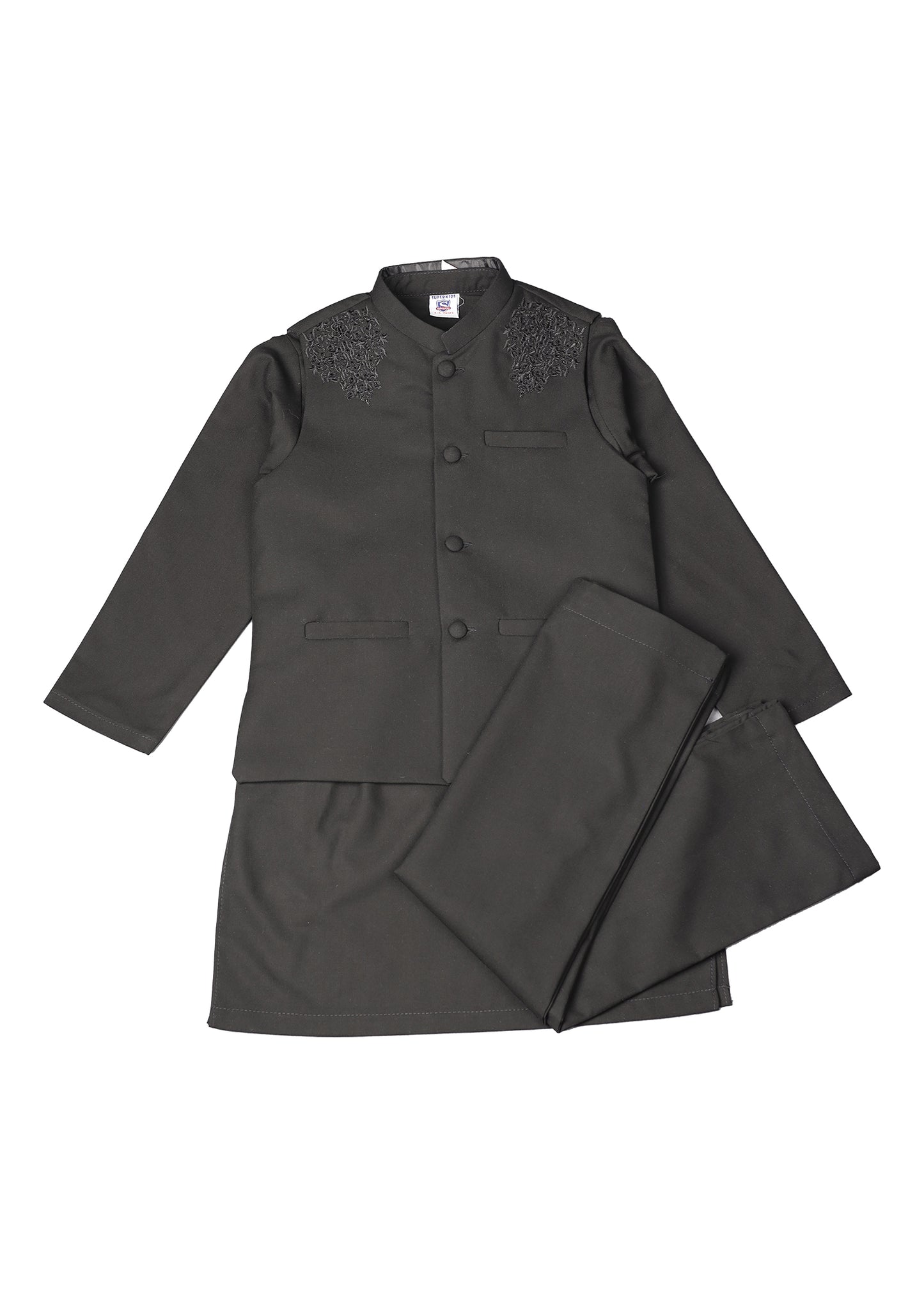 Boy's Embroidered Shalwarsuit&Waistcoat