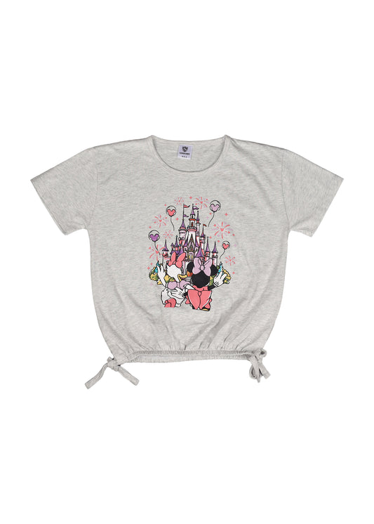 Girl's Printed Crop T-Shirt