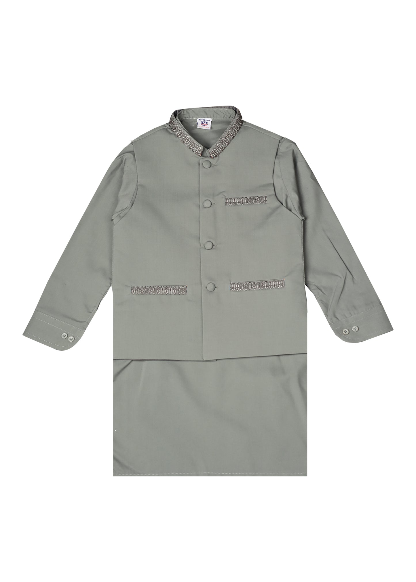 Boy's Embroidered Shalwarsuit&Waistcoat