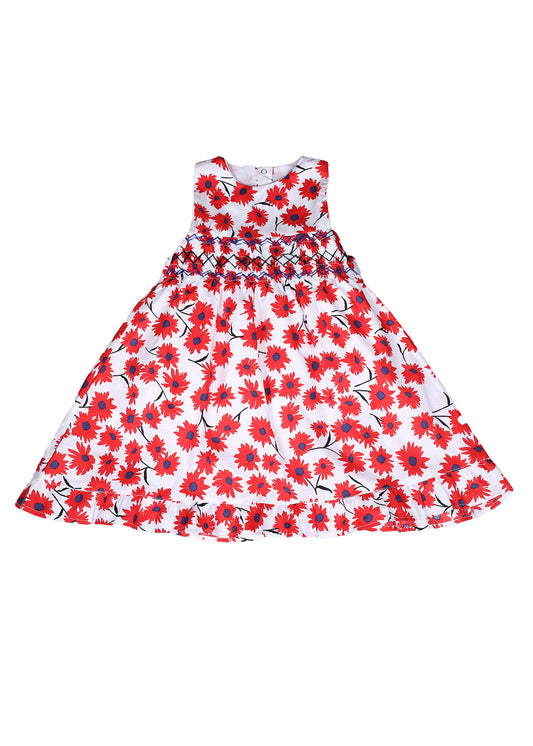 Floral Printed Casual Frock