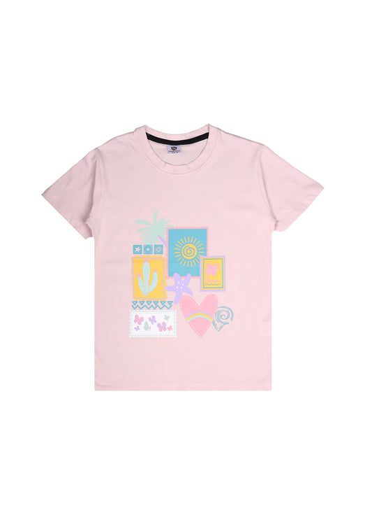 Light Pink Grapic T-Shirt