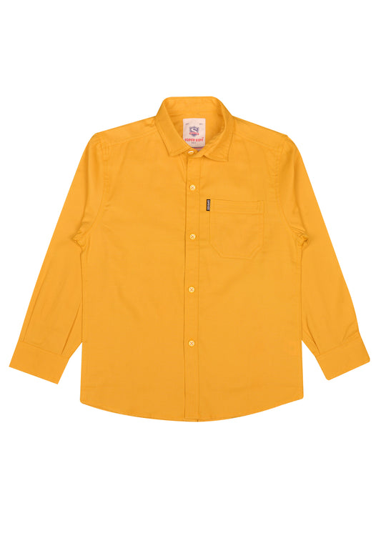 Plain Mustard Casual Shirt