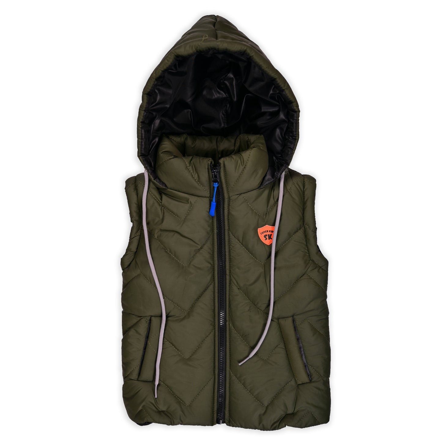 Hooded Sleeveless Puffer Jacket