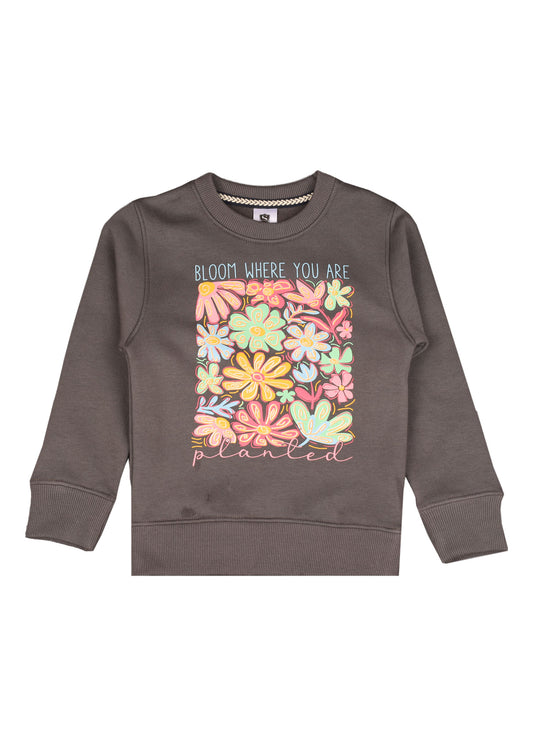 Bloom Where You Are Grapic SweatShirt