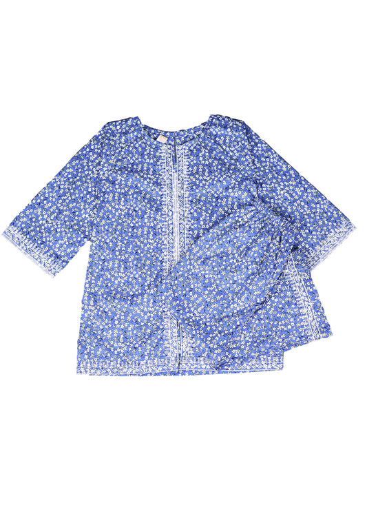 Floral Printed Kameez With Loose Bottom Trouser