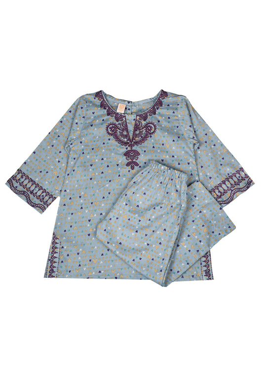 Embroidered Kameez With Trouser