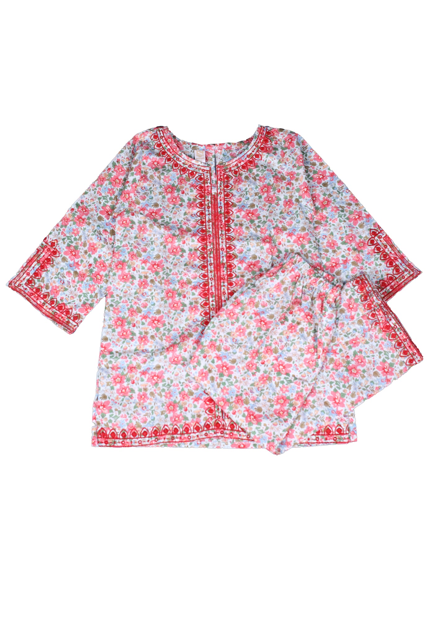 Printed Kameez With Loose Bottom Trouser