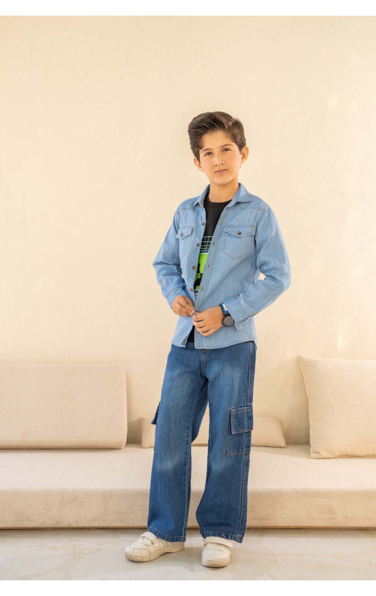 Double Pocket Denim Shirt