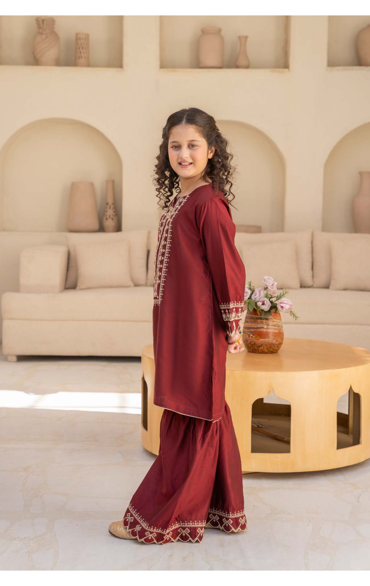 Embroidered Kameez & Gharara