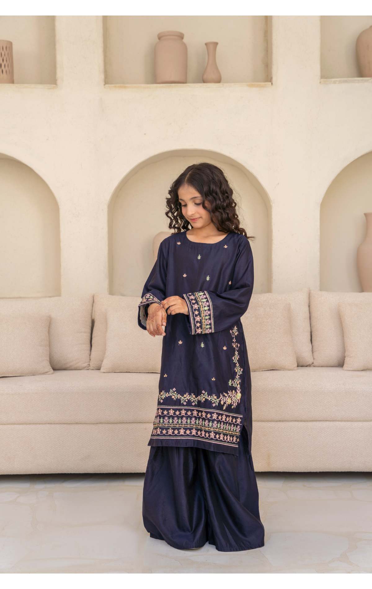 Embroidered Kameez & Gharara